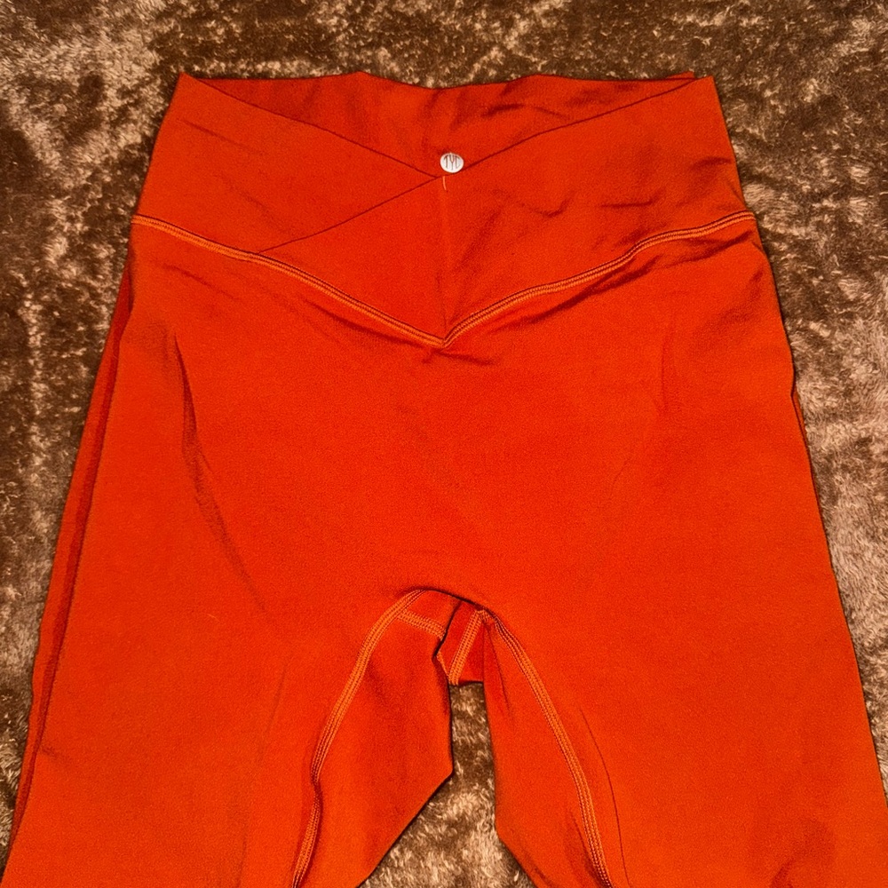 Orange V-Waisted Leggings